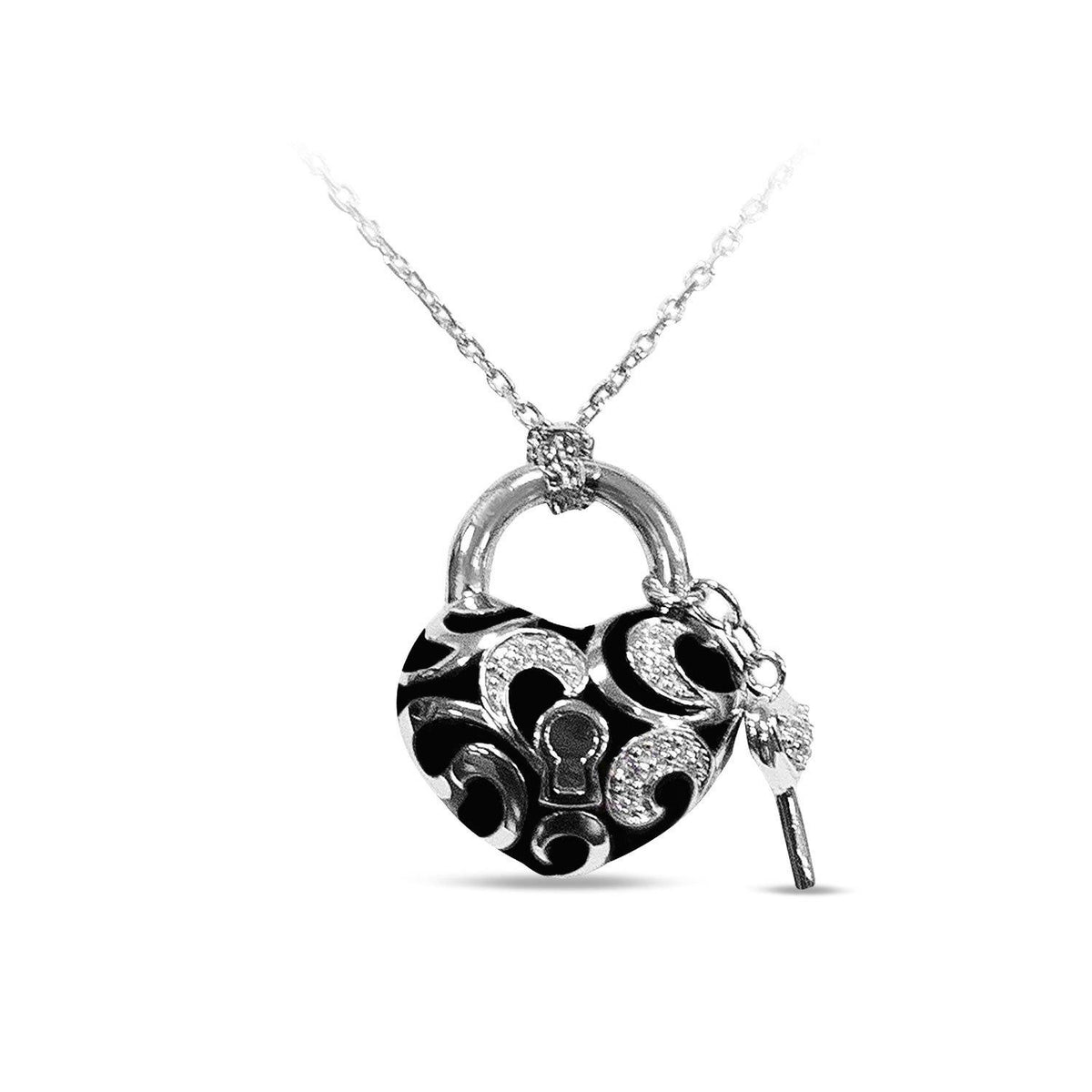 Edgy Heart Key Chain Necklace